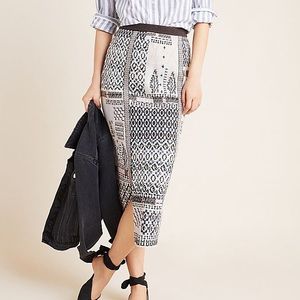 Anthropologie Avery Embroidered Sweater Skirt NWT